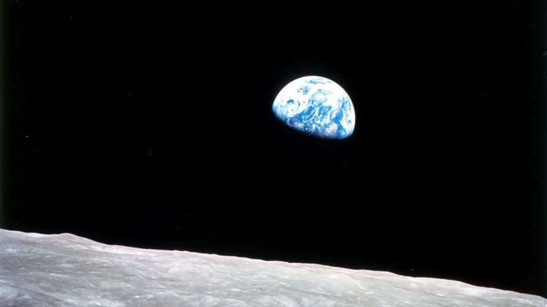Moon and the earth