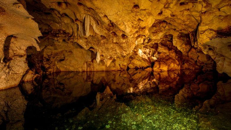 Inside the Green Grotto