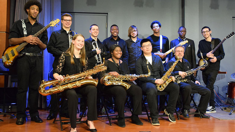 Jazz Ensemble on stage at Rydal Park