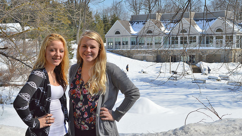 Abington THON dancers on campus
