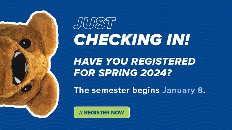 Graphic with Nittany Lion head and text