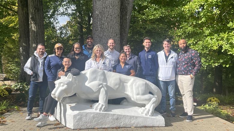 Alumni Society around the Nittany Lion Shrine