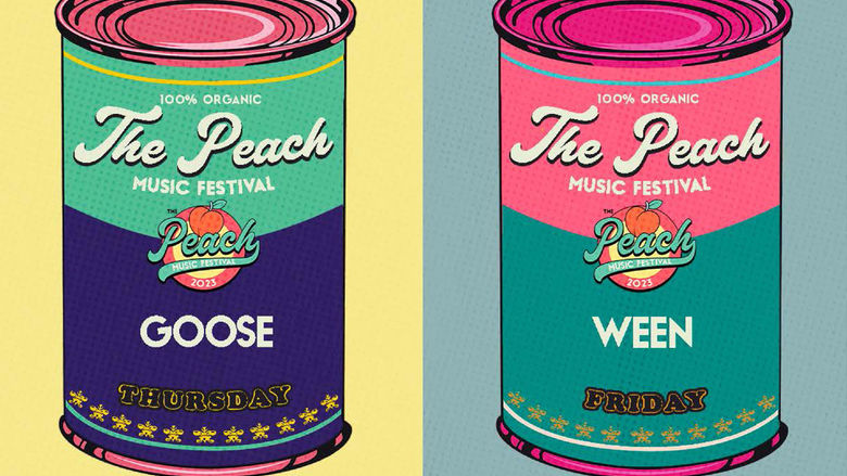 Warhol-like cans for Peach Fest 2023