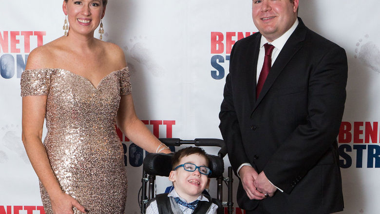 Mary, Bennett and Joe Pellegrino at the BennettStrong annual gala