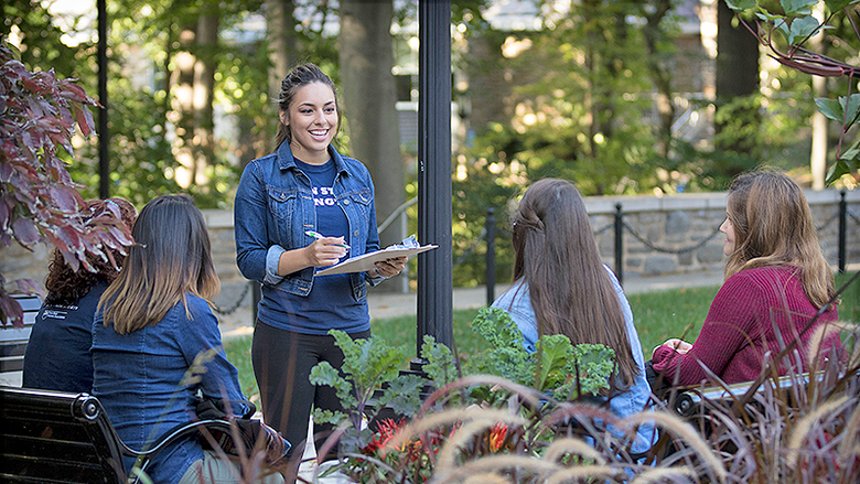 five women on Sutherland Plaza