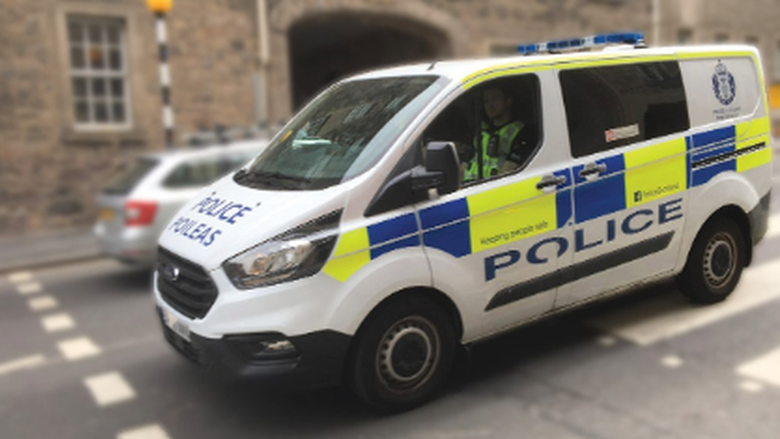 scotland - police van