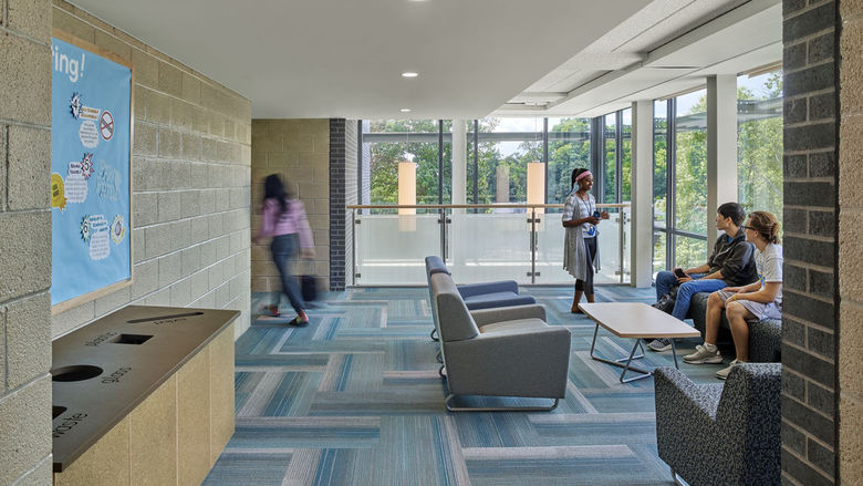 Penn State Abington Lions Gate near Philadelphia south lounge upper floor