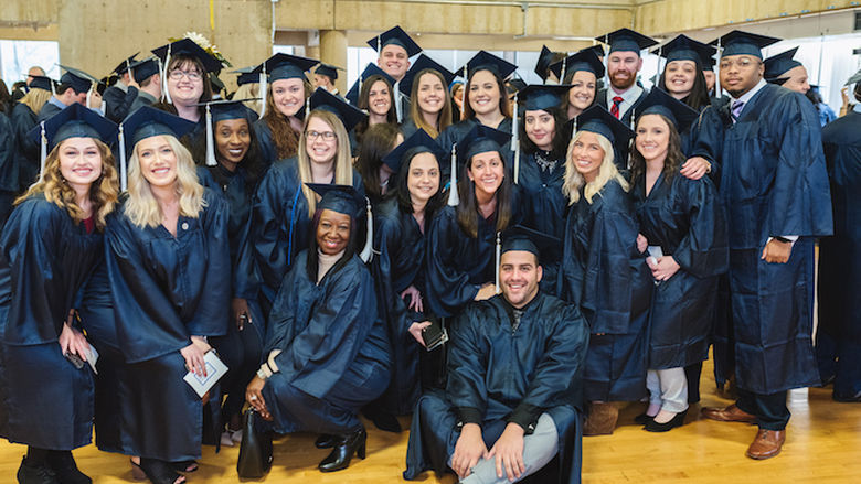Graduates at Commencement 
