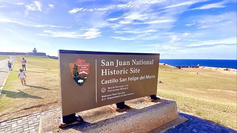 San Juan National Historic Site Sign