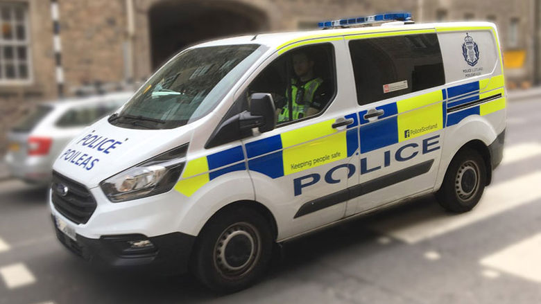 Scotland Police Van