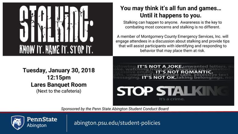 Stalking Awareness: Know it. Name it. Stop it.