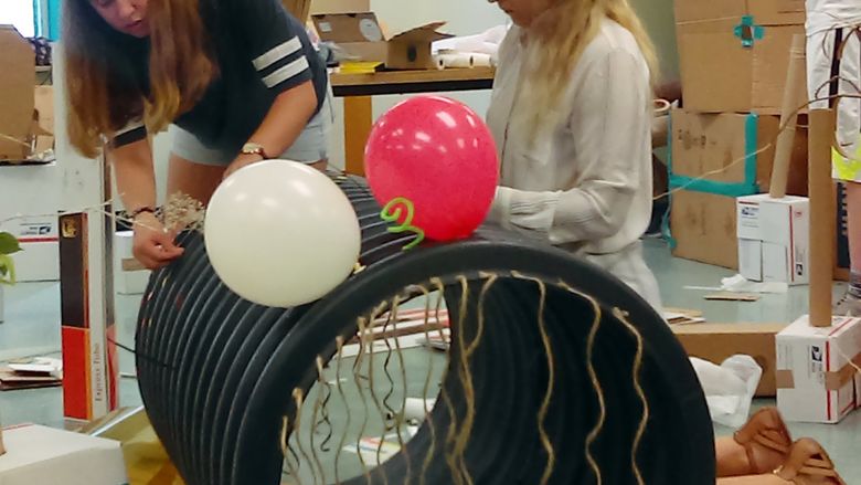 Students working on a project