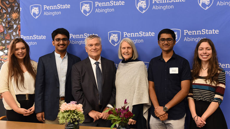 Dr Barron, Mollie and students