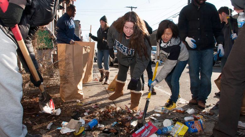 Day of service trash
