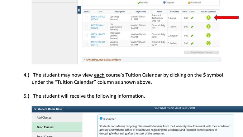 Tuition Calendar Guide Step Two