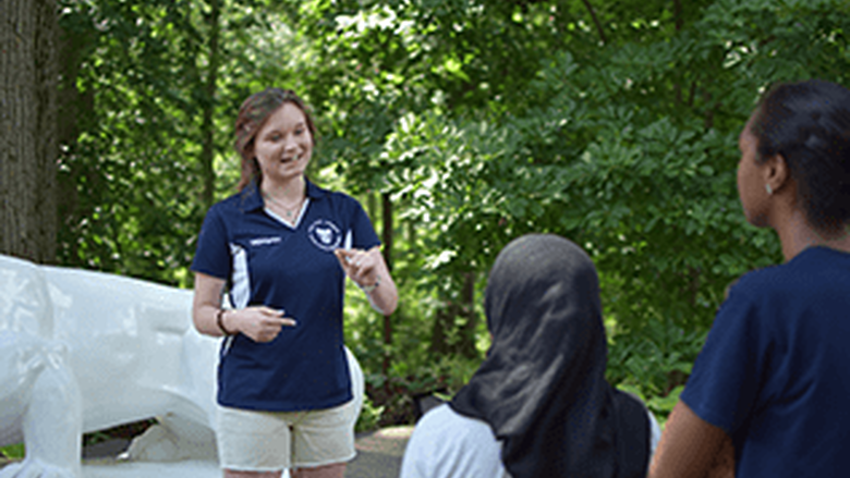 visiting students