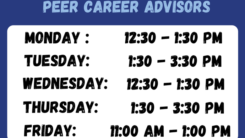 Drop-in Hours with Peer Career Advisor