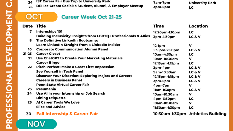 Fall 2024 CPD Events Flyer