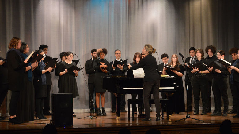 Penn State Abington students sing at their winter concert