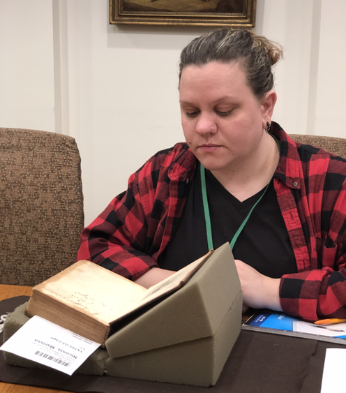 Abington student at the Folger