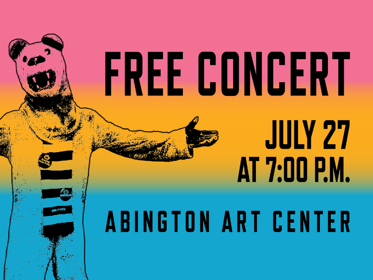 Free concert at the Abington Art Center July 27, 2023