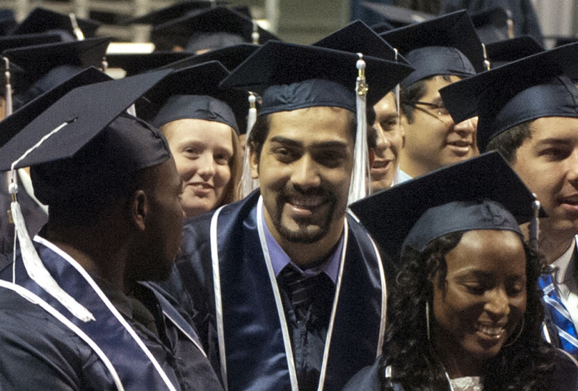 Penn State students at fall commencement.