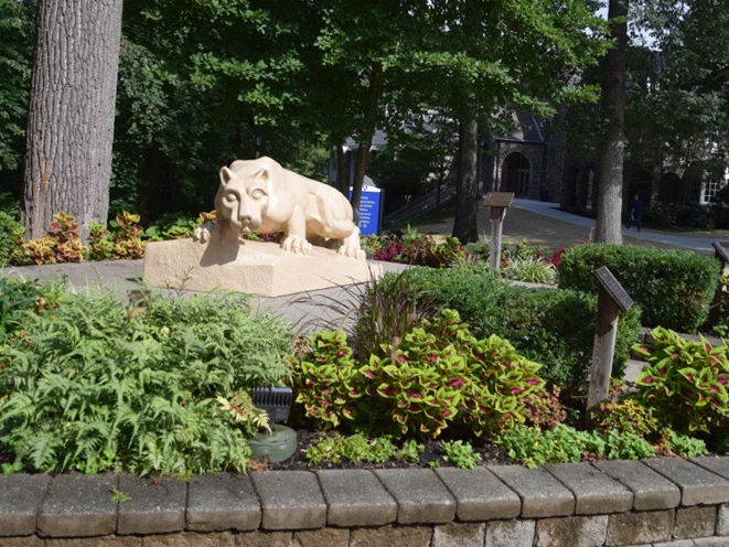 A few of the Lion Shrine at Penn State Abington