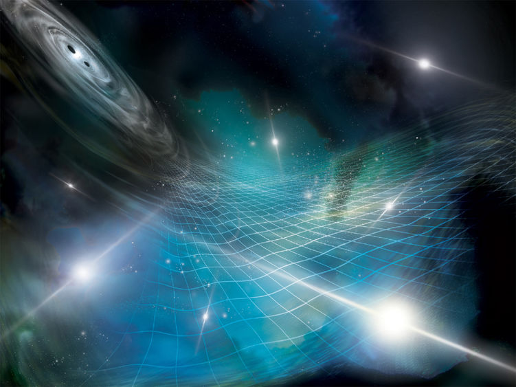 an illustration of gravitational waves